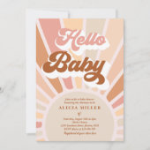 Invitation Sunshine Baby shower Boho Muet Rainbow Sunshine (Devant)