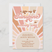Invitation Sunshine Baby shower Boho Muet Rainbow Sunshine (Devant)