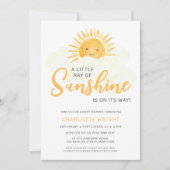 Invitation Sunshine Baby shower non sexiste (Devant)