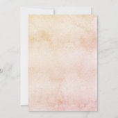 Invitation Sunshine Baby shower rose fille soleil luxe (Dos)