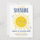 Invitation Sunshine Birthday Party Navy Notre petit soleil (Devant)