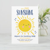 Invitation Sunshine Birthday Party Navy Notre petit soleil (Debout devant)