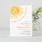 Invitation Sunshine Boho Baby shower non sexiste (Debout devant)