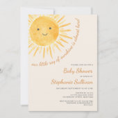 Invitation Sunshine Boho Baby shower solaire neutre pour les (Devant)