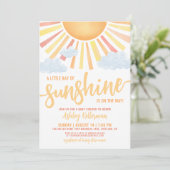 Invitation Sunshine Boho Genre Neutre Baby shower Soleil (Debout devant)