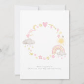 Invitation Sunshine Boho rose Rainbow Girl Baby shower (Dos)
