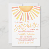 Invitation Sunshine Boho Sun Baby Shower (Devant)