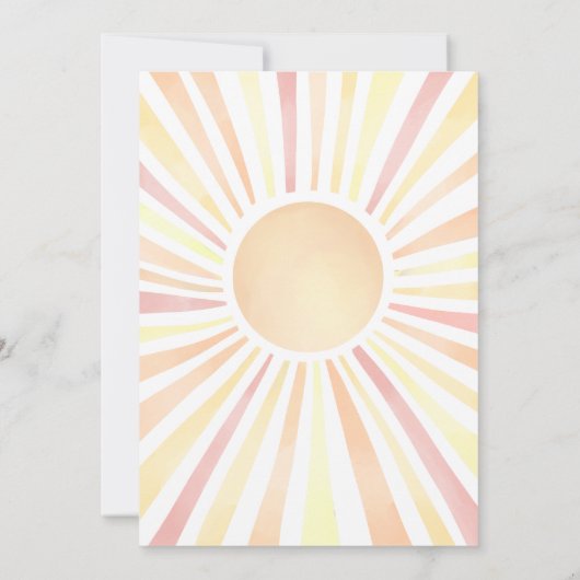 Invitation Sunshine Boho Sun Baby Shower (Dos)