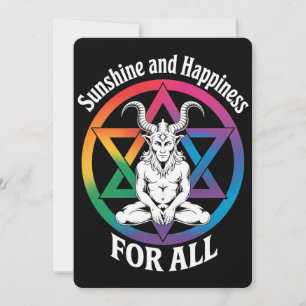 Invitation Sunshine Et Bonheur Pour Tous Satan LGBTQ Pride