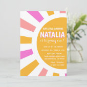 Invitation Sunshine et Rainbow Girl Premier anniversaire (Debout devant)