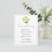 Invitation Sunshine et Rose Yellow Mariage Détails (Debout devant)