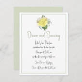 Invitation Sunshine et Rose Yellow Mariage Détails (Devant / Derrière)