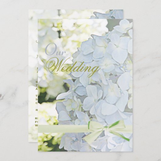 Invitation ©Sunshine Garden Hydrangeas Mariage (Devant / Derrière)