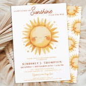 Invitation Sunshine Gender Neutral Boho Cute Sun Baby Shower