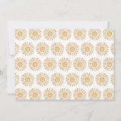 Invitation Sunshine Genre Neutre Boho Baby shower Soleil (Dos)