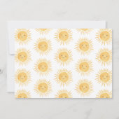 Invitation Sunshine Genre Neutre Boho Baby shower Soleil (Dos)