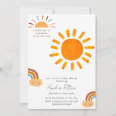 Invitation Sunshine Genre Neutre Boho Sun Baby shower Invit (Devant)