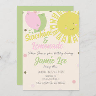 Invitation Sunshine Lemon Lime Lemonade Park Anniversaire
