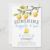Invitation Sunshine Lemonade et Fun Boy's Birthday Party (Devant)