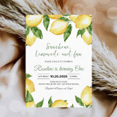 Invitation Sunshine Lemonade et Fun Lemon Anniversaire