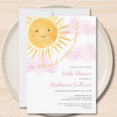 Invitation Sunshine Nuages Baby shower de fille