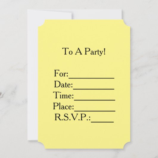 Invitation Sunshine Party (Dos)