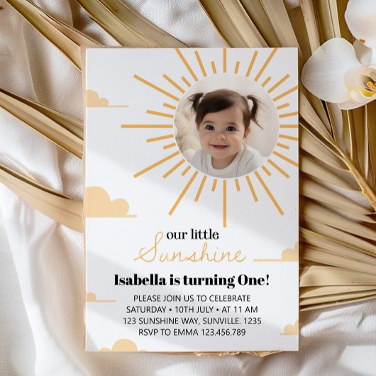 Invitation Sunshine Premier Voyage Autour Du Soleil Invitatio