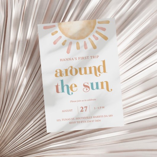 Invitation Sunshine Premier Voyage Autour Du Soleil Premier A