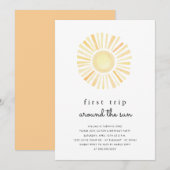 Invitation Sunshine Premier Voyage Autour Du Soleil Un Annive (Devant / Derrière)