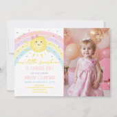 Invitation Sunshine Rainbow Pastel Anniversaire (Devant)