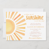 Invitation Sunshine sexe neutre tons muets baby shower dans (Devant)