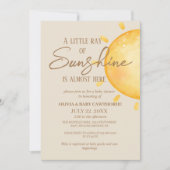 Invitation Sunshine soleil Baby shower neutre genre (Devant)