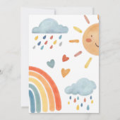 Invitation Sunshine Voici le fils Baby shower garçon (Dos)