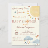 Invitation Sunshine Voici l'invitation du Baby shower Fils (Devant)