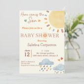Invitation Sunshine Voici l'invitation du Baby shower Fils (Debout devant)