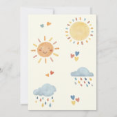 Invitation Sunshine Voici l'invitation du Baby shower Fils (Dos)