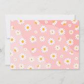 Invitation Super 1 fête d'anniversaire Boho Floral Daisy (Dos)