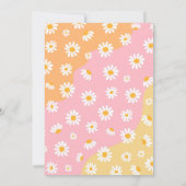 Invitation Super 1 fête d'anniversaire Boho Floral Daisy (Dos)