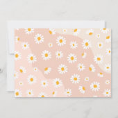 Invitation Super 1 fête d'anniversaire Boho Floral Daisy (Dos)
