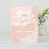 Invitation Super 1er anniversaire Séjour Trippy Petite Hippie (Debout devant)