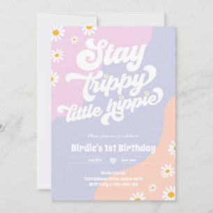 Invitation Super 1er anniversaire Séjour Trippy Petite Hippie