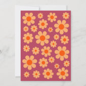 Invitation Super 2 Arc Retro Floral 2e fête d'anniversaire (Dos)