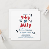 Invitation super 4 juillet Stars BBQ Flyer (Devant/Arrière en situation)