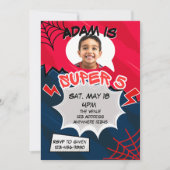 Invitation Super 5 Rouge Noir Web Comic 5e Anniversaire (Devant)