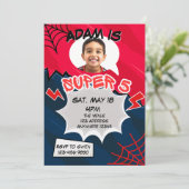 Invitation Super 5 Rouge Noir Web Comic 5e Anniversaire (Debout devant)