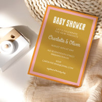 Super 60s les années 70 Baby shower de moutarde ro