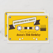 Invitation Super 80's Mixtape New Wave Dance Party (Devant / Derrière)