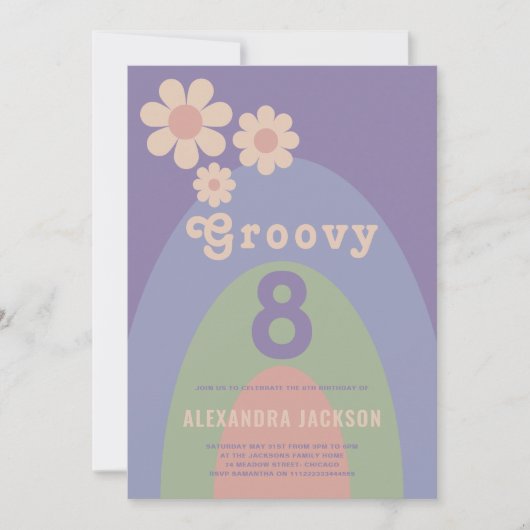 Invitation Super 8 Retro 8e fête d'anniversaire (Devant)