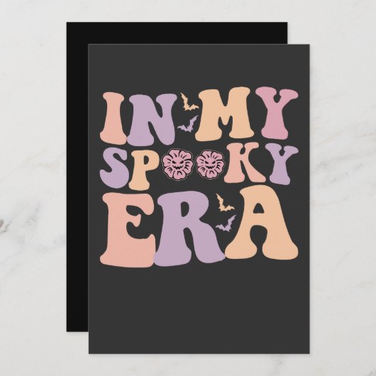 Invitation Super À Mon Époque Éffrayante Automne Halloween Gh (Devant / Derrière)