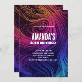 Invitation Super Abstrait des tourbillons et cercles Cool Ann (Devant / Derrière)